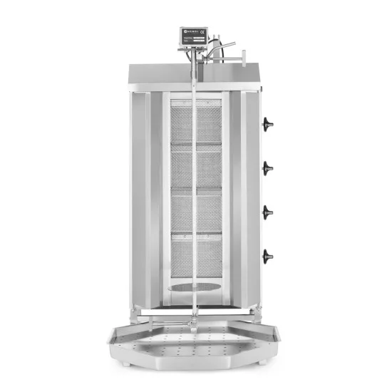 Дюнер машина газова, 4 горелки 13 kW, до 60 кг месо, HENDI 226001