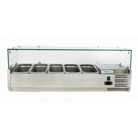 Хладилна витрина 5 GN 1/4, 1200x330x435h G-VRX1200-330