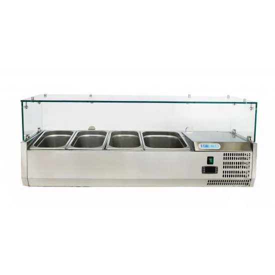 Хладилна витрина  3х1/3GN + 1х1/2GN, 1200x380x435h G-VRX1200-380