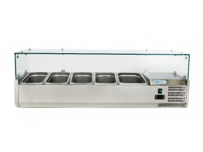 Хладилна витрина  4х1/3GN + 1х1/2GN , 1400x380x435h