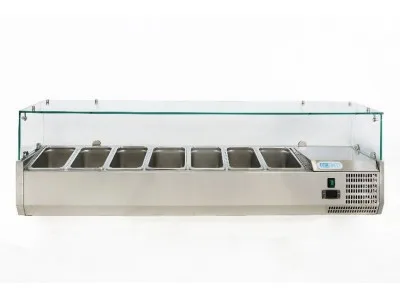 Хладилна витрина 7xGN 1/4-150, 1500х330х435h