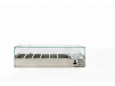 Хладилна витрина  5х1/3GN + 1х1/2GN, 1500x380x435h