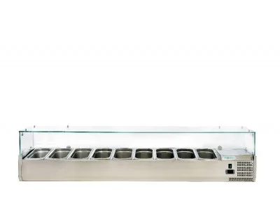 Хладилна витрина за 9х1/3GN, 2000х380х435h