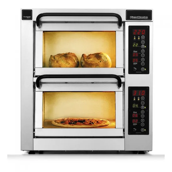Настолна фурна за пица до 500°C, 2 камери, 2 плочи, PizzaMaster PM 352ED-2