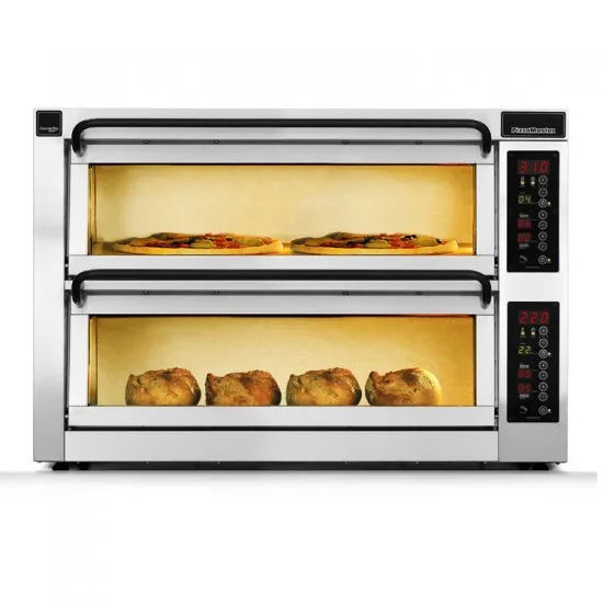 Настолна фурна за пица до 500°C, двойна ширина, 2 камери, 2 плочи, PizzaMaster PM 352ED-2DW