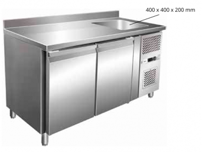 Хладилна маса с мивка (-2°С, +8°С), крайстенна G-GNS2200TN Forcar Италия