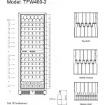 Виноохладител с две температурни зони TFW400-2F, TEFCOLD Denmark Миниатюра 6