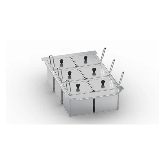Комплект от 6 порционни кошници за iVario 2-S Rational 60.75.305 Комплект от 6 порционни кошници за iVario 2-S Rational 60.75.305 - снимка 3