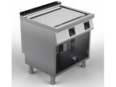 Електрическа скара гладка плоча хромирана отворена база 800х730х900, MILO Offcar Електрическа скара гладка плоча хромирана отворена база 800х730х900, MILO Offcar