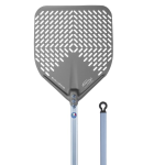 Лопата за пица 37x37 см, перфорирана, дръжка 120 см, Gi-Metal Evoluzione E-37RF/120 Миниатюра 2