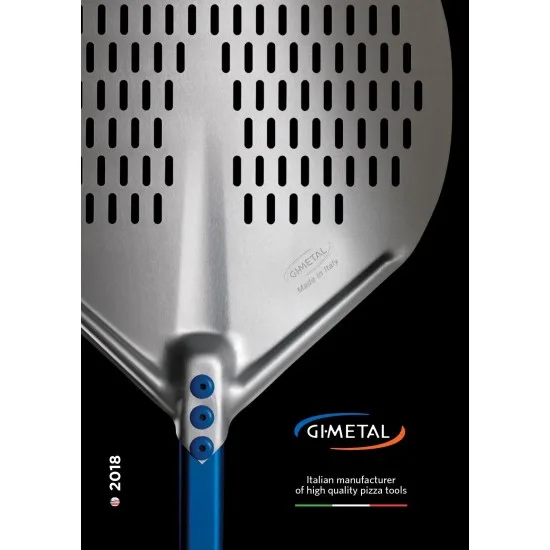 Лопата за пица 33x33 см, перфорирана, дръжка 150 см, Gi-Metal A-32RF – снимка 5