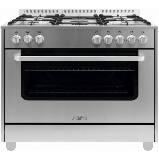 Печка с 5 газови котлона и ел. фурна Saro TS95C61LX Печка с 5 газови котлона и ел. фурна Saro TS95C61LX