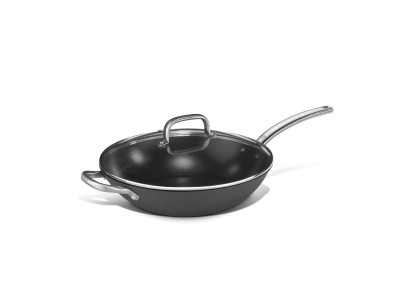 WOK with glass lid, cast steel ф32 cm, Pujadas WOK with glass lid, cast steel ф32 cm, Pujadas