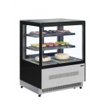 Хладилна витрина с 4 стъклени страни - 2 стъклени рафта LPD900F/BLACK Миниатюра 1