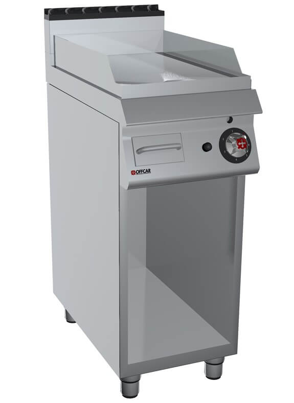 Газова скара гладка плоча хром., 400х730х900, 70FTG40LC Оffcar